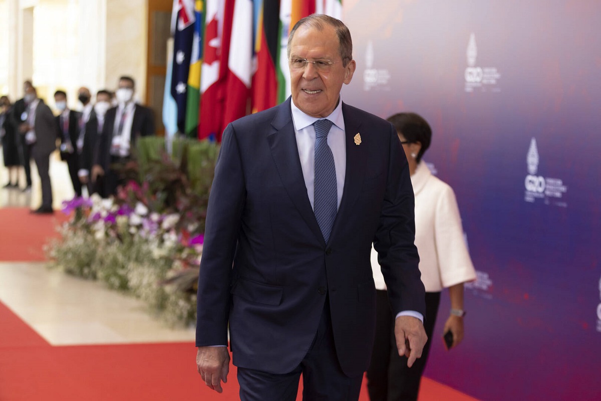 Глава МИД России Сергей лавров на саммите G-20.